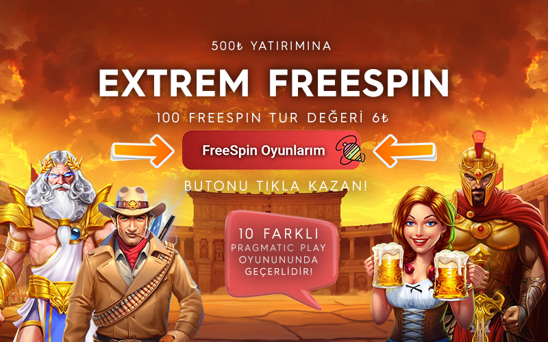 Galslot EXTREM Freespin Bonusu | 500 TL Yatır, 100 Freespin Kazan! Thumbnail